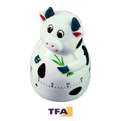 TFA TIMER DA CUCINA IN PLASTICA FINO A 60 MINUTI MOD. MUCCA 