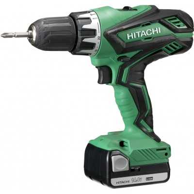 DRILL DRIVER HITACHI DV14DJL WITH 2 BATTERIES 14.4V 1.5Ah AND