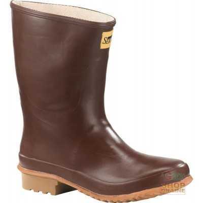 RUBBER ANKLE BOOT WITH CALENDERED SOLE BROWN COLOR TG 39 47