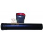 TUBI SMALBO PER STUFA PELLETS MM.1 SMALTATO NERO OPACO CM. 8 X