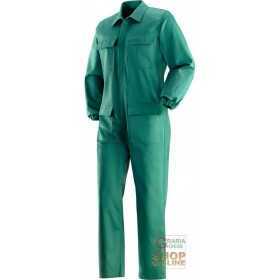 FIREPROOF SUIT 100% COTTON GR 370 MQ GREEN COLOR TG 48 62