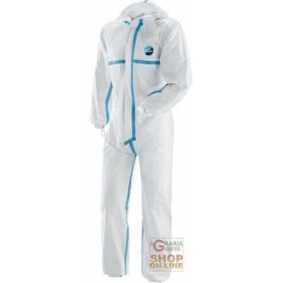 TYVEK JUMPSUIT WITH HOOD WELDED SEAMS TG ML XL XXL