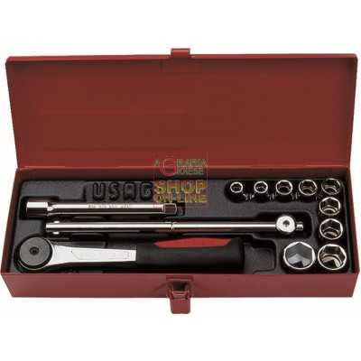 USAG RATCHET WRENCH BOX WITH BUSHES AND EXTENSIONS ARTY. 603N