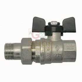 BALL VALVE WITH BUTTERFLY FITTING 1 TOTAL PASSAGE