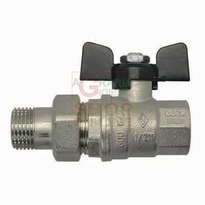BALL VALVE WITH BUTTERFLY FITTING 1 TOTAL PASSAGE