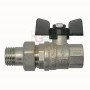 BALL VALVE WITH BUTTERFLY FITTING 1 TOTAL PASSAGE