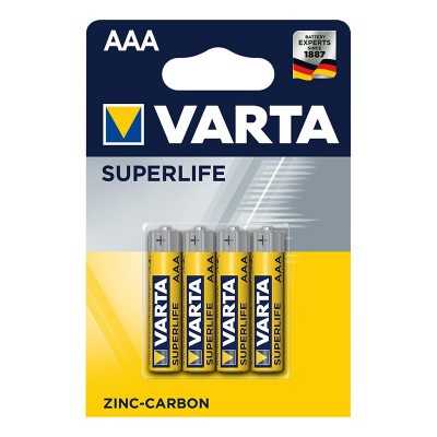 VARTA LONGLIFE BATTERY MINI STILO ALKALINE BATTERIES PCS. 4