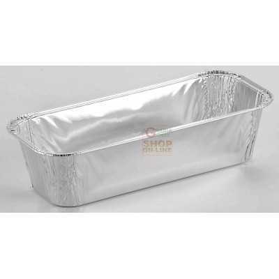 VASCHETTA CONTENITORE ALLUMINIO PLUMCAKE CM. 22 X 9 X 4,5 PZ. 3 