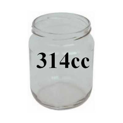 GLASS JARS CC. 314/70 PCS. 20 WITH CAPS