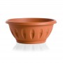 VASE PLASTIC BOWL ALBA TERRACOTTA WITH SAUCER CM. 25