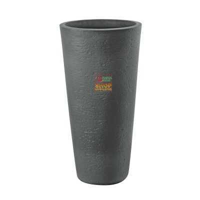 VASO CON PORTAVASO TIRSO PLUS COLORE DARK GREY DIAM. 40X78H 