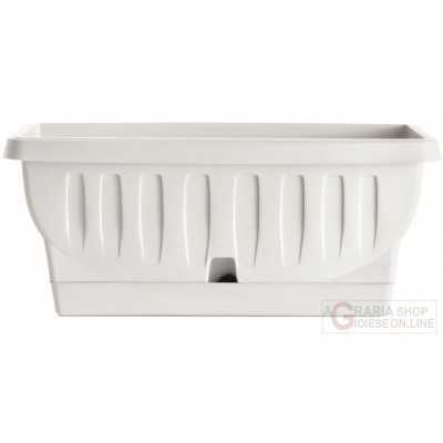 Vaso fioriera Bama Natura colore bianco cm. 80x38,5x35h 