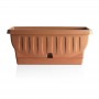 Vaso fioriera Bama Natura con sottovaso colore terracotta cm.