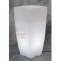 VASO HOME LIGHT QUADRO IN RESINA COLORATA CM. 40X40X90H. BIANCO