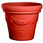 VASO IN PLASTICA FESTONATO COLORE TERRACOTTA CM. 45 