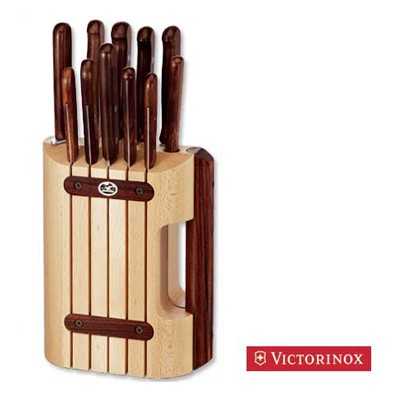 VICTORINOX CEPPI 11 PIECES KITCHEN KNIVES ROSEWOOD HANDLE