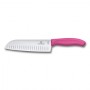 VICTORINOX COLELLO SANTOKU KITCHEN FIBROX HANDLE PINK