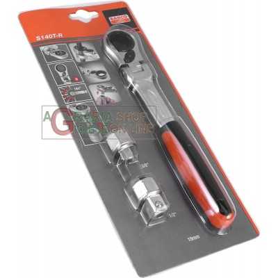 BAHCO ART. S140T-R SOCKET WRENCHES WITH THROUGH RATCHET PCS. 3