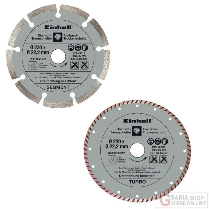 Einhell Set 2 diamond discs diam. 230 mm
