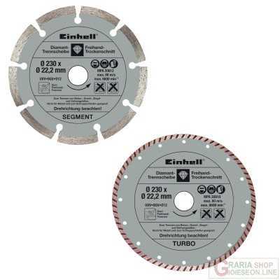 Einhell Set 2 dischi diamantati diam. 230 mm 