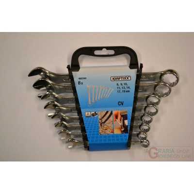 Einhell Set of 8 Chrome Vanadium combination wrenches with