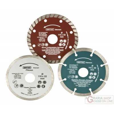 Einhell Set of diamond cutting discs 3 pcs - diam. 110/115 mm -