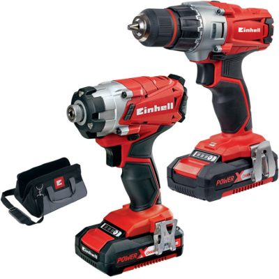 Einhell Set utensili avvitatore impulsi e avviatore batteria 2