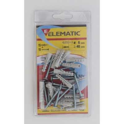 ELEMATIC BLISTER TASSELLI E/VA 6 PZ. 15 
