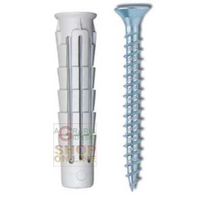 ELEMATIC BLISTER DOWELS T6 / VA 6X45 WITH SCREW pz. 50