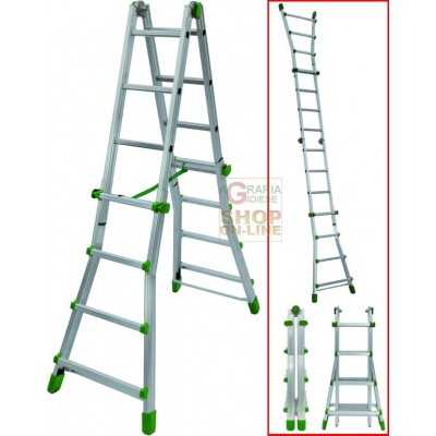 FACAL LADDER EURO-BRIKO ALUMINUM LONG BK-3 MT. 4.90