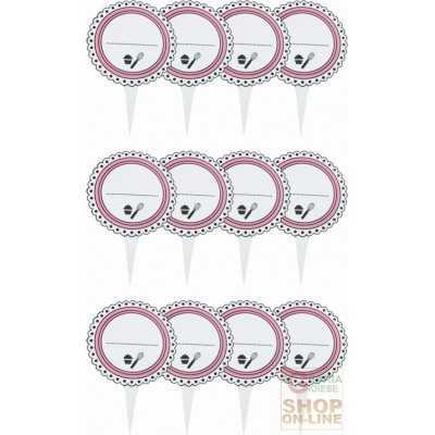 FACKELMANN DECORATION FOR CUP CAKE MUFFIN 12 PCS. ART. 50668