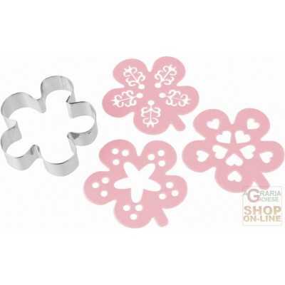 FACKELMANN COOKIE CUTTERS WITH FLOWERED SUGAR PASTE WITH 3