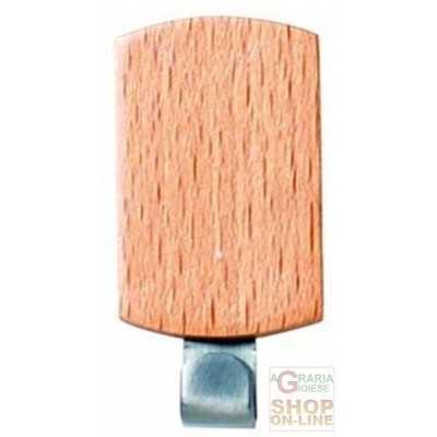 FACKELMANN SQUARE ADHESIVE HOOKS IN WOOD TO 1 PLACE PCS. 3