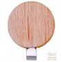 FACKELMANN ADHESIVE ROUND WOODEN HOOKS 1 PLACE PCS 2 DIA 4X0.5