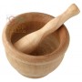 FACKELMANN WOODEN MORTAR WITH PESTLE 13 BY 10 CM ART. 30967