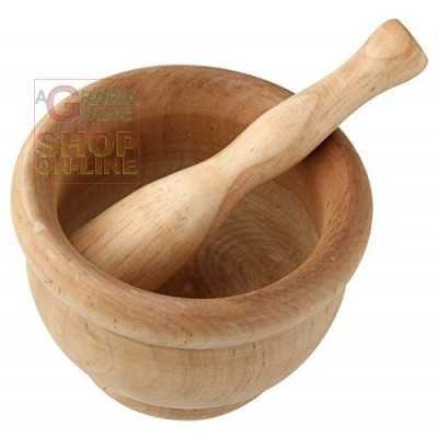 FACKELMANN WOODEN MORTAR WITH PESTLE 13 BY 10 CM ART. 30967
