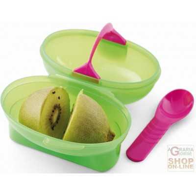 FACKELMANN SETI KIWI 3 IN 1 CONTENITORE COLTELLINO CUCCHIAIO