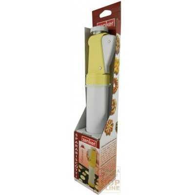 FACKELMANN COOKIE SHOOTER WITH 13 COOKIE MOLDING DISCS AND 6