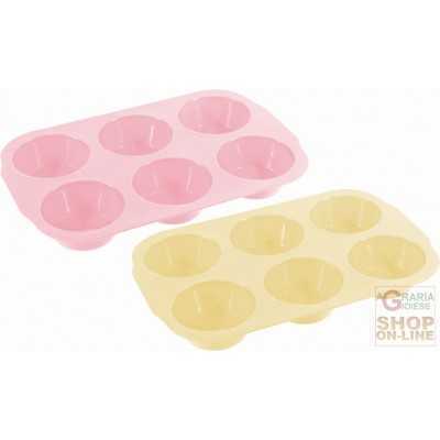 FACKELMANN SILICONE MUFFIN MOLDS COLORS: CREAM AND PINK