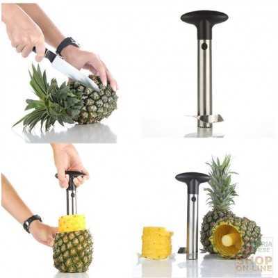 FACKELMANN EMPTY PINEAPPLE IN STEEL 23.5 FOR 10 X 8.5 CM ART.
