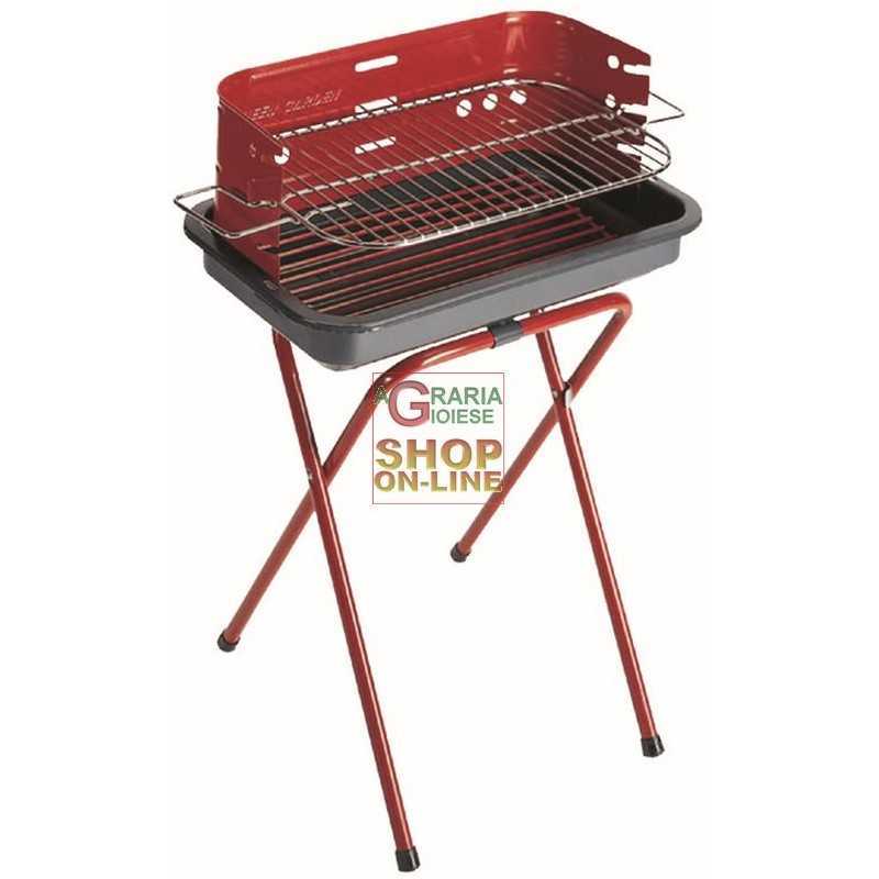 SOMAGIC Barbecue A Carbone EXEL DUO GRILL – Vasca In Ghisa, Griglia Cromata 51x37 Cm, Piano In Legno, Nero