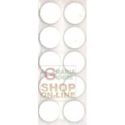 ROUND SELF-ADHESIVE PADS DIAM. 30 MM PCS. 6 WHITE COLOR FOR