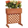 WOODEN HANGING PLANTER WITH TRUSS