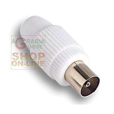 FME ART. 32.000 STRAIGHT COAXIAL PLUG FOR TV ANTENNA CABLE MM. 7