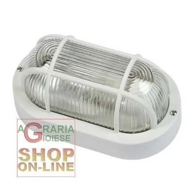 FME ART. 62702 OVAL CEILING LAMP WITH WHITE GRID WATT 60