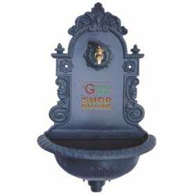 WALL FOUNTAIN IN CAST IRON ANTIQUE GREEN COLOR WITHOUT TAP