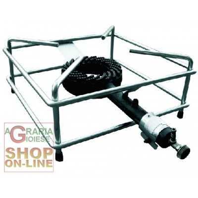 STOVE WITH GAS BURNER GALVANIZED STEEL FRAME CM. 40 X 40 HEAVY