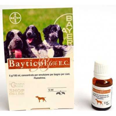 BAYER BAYTICOL 6% PESTICIDE FOR DOGS AGAINST TICKS ML. 5