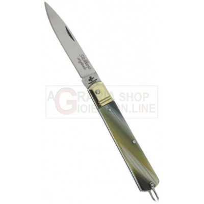 FRARACCIO KNIFE FAKE HORN HANDLE BRASS HEAD CM. 15