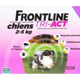 FRONTLINE PESTICIDE FLEAS TICKS TRI-ACT 2 - 5 KG.